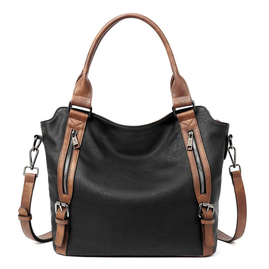Large Soft Leather Hobo Tote Bag with Adjustable Shoulder Strap for Women