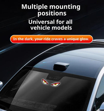 Vampire Devil Eye LED Car Window Display, Solar & USB Powered