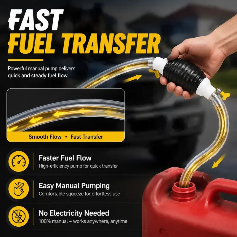 Manual Siphon Pump Kit – Fast Liquid Transfer with 1M Hose