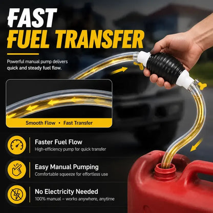 Manual Siphon Pump Kit – Fast Liquid Transfer with 1M Hose