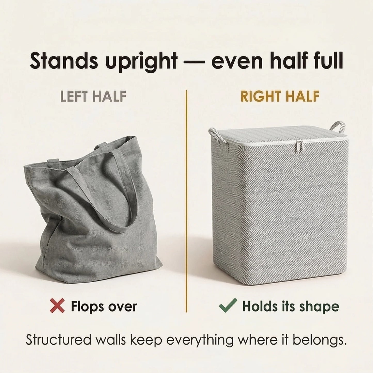 Large Capacity Quilt & Blanket Storage Bags – 4 Sizes, Gray Pattern, Foldable