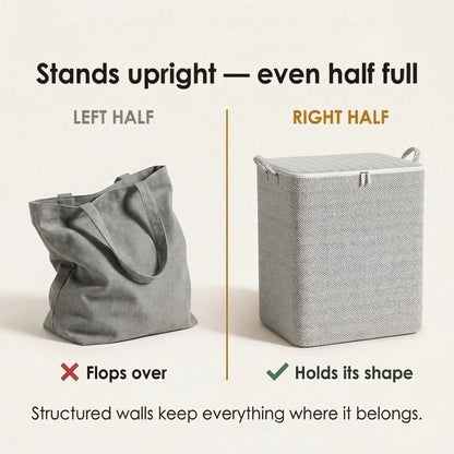 Large Capacity Quilt & Blanket Storage Bags – 4 Sizes, Gray Pattern, Foldable
