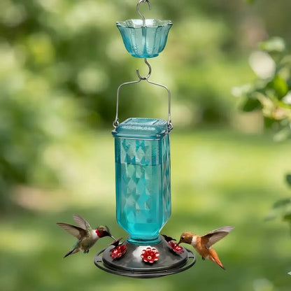 Hummingbird Feeder for Outdoor Hanging – 24oz, 6 Feeding Ports, Ant Moat Included