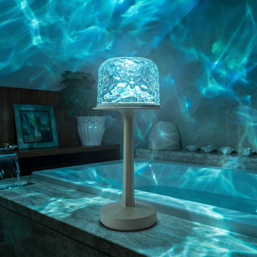 Ocean Wave Water Ripple Lamp – 16 Colors, Remote Control, USB Desk Night Light