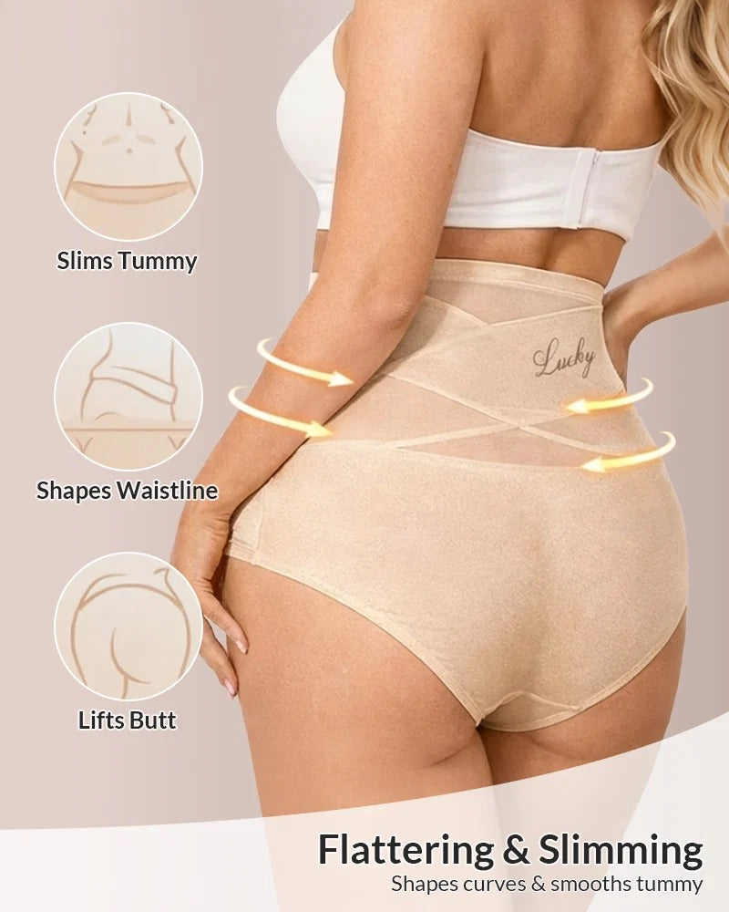 High-Waisted Cotton Shapewear Panty – Firm Control, Sizes XS-3XL