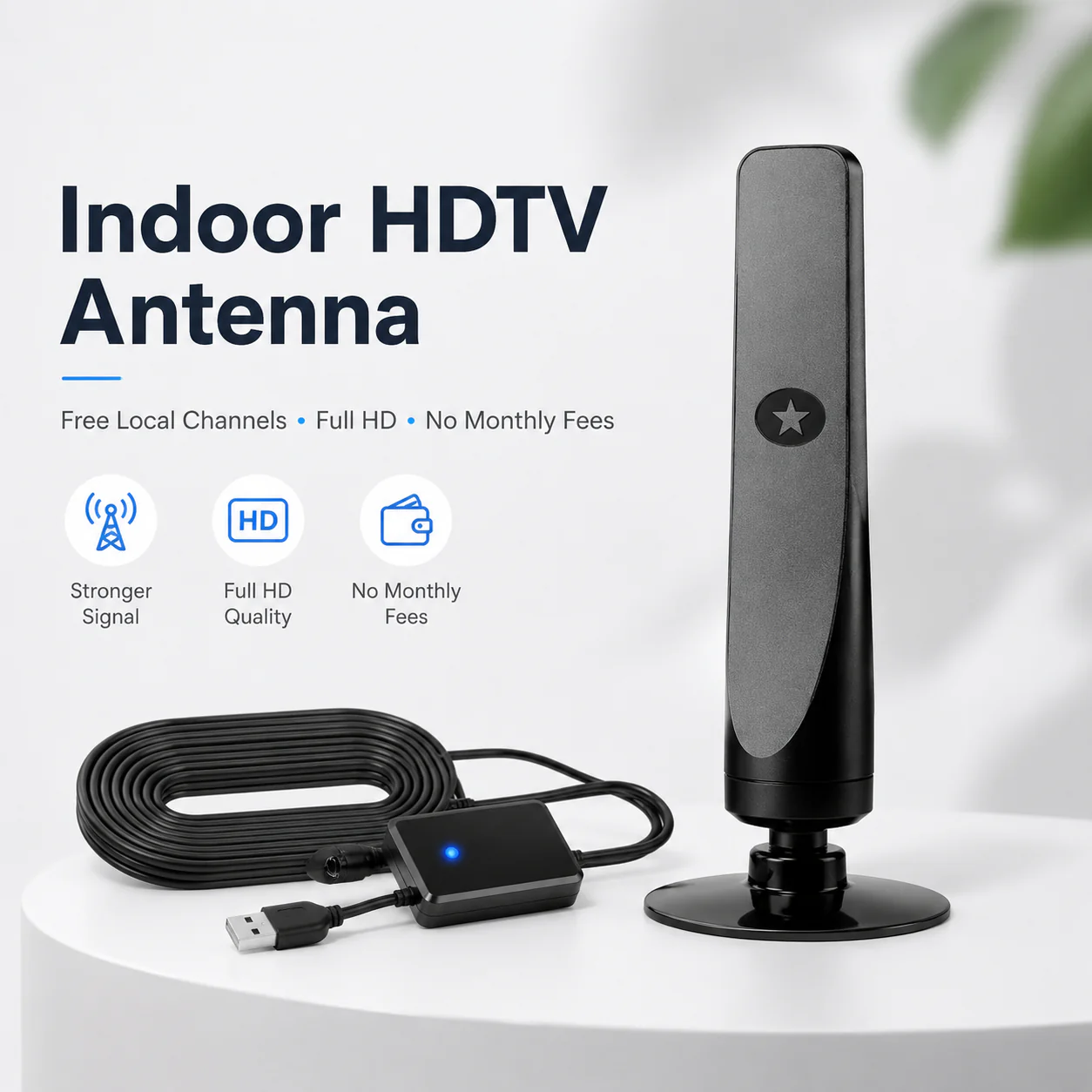 2026 Wave-Beam HD TV Antenna – Free 8K/4K Channels, No Subscription