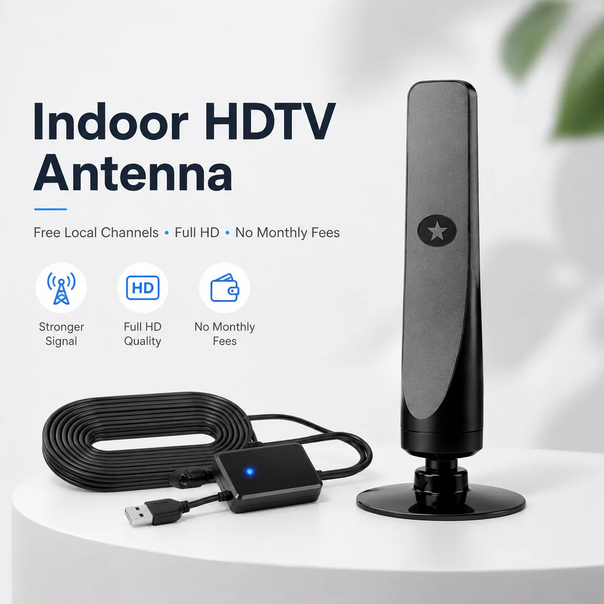 2026 Wave-Beam HD TV Antenna – Free 8K/4K Channels, No Subscription