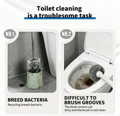 Rotating Toilet Scrubber Kit – 32 Disposable Deep-Clean Refill Heads