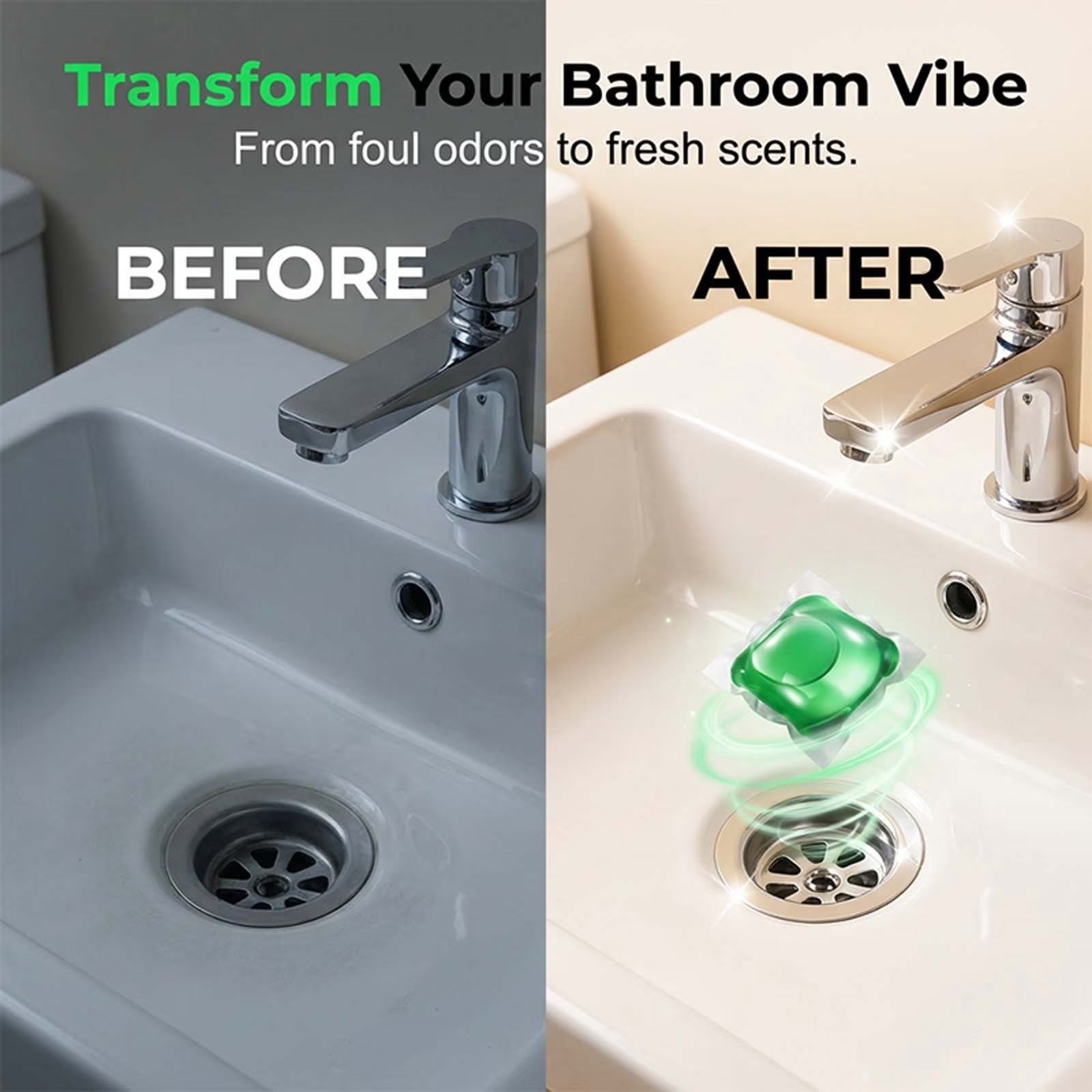 Drain Deodorizer Pods – Long-Lasting Pipe Freshener Beads for Kitchens & Bathrooms
