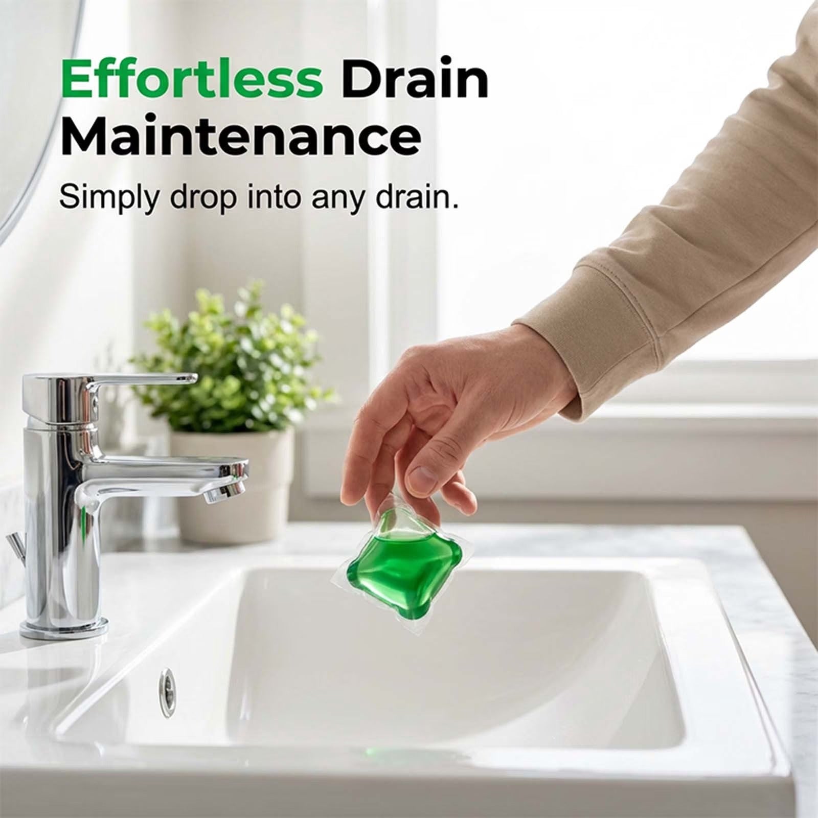 Drain Deodorizer Pods – Long-Lasting Pipe Freshener Beads for Kitchens & Bathrooms