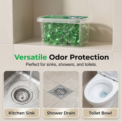 Drain Deodorizer Pods – Long-Lasting Pipe Freshener Beads for Kitchens & Bathrooms