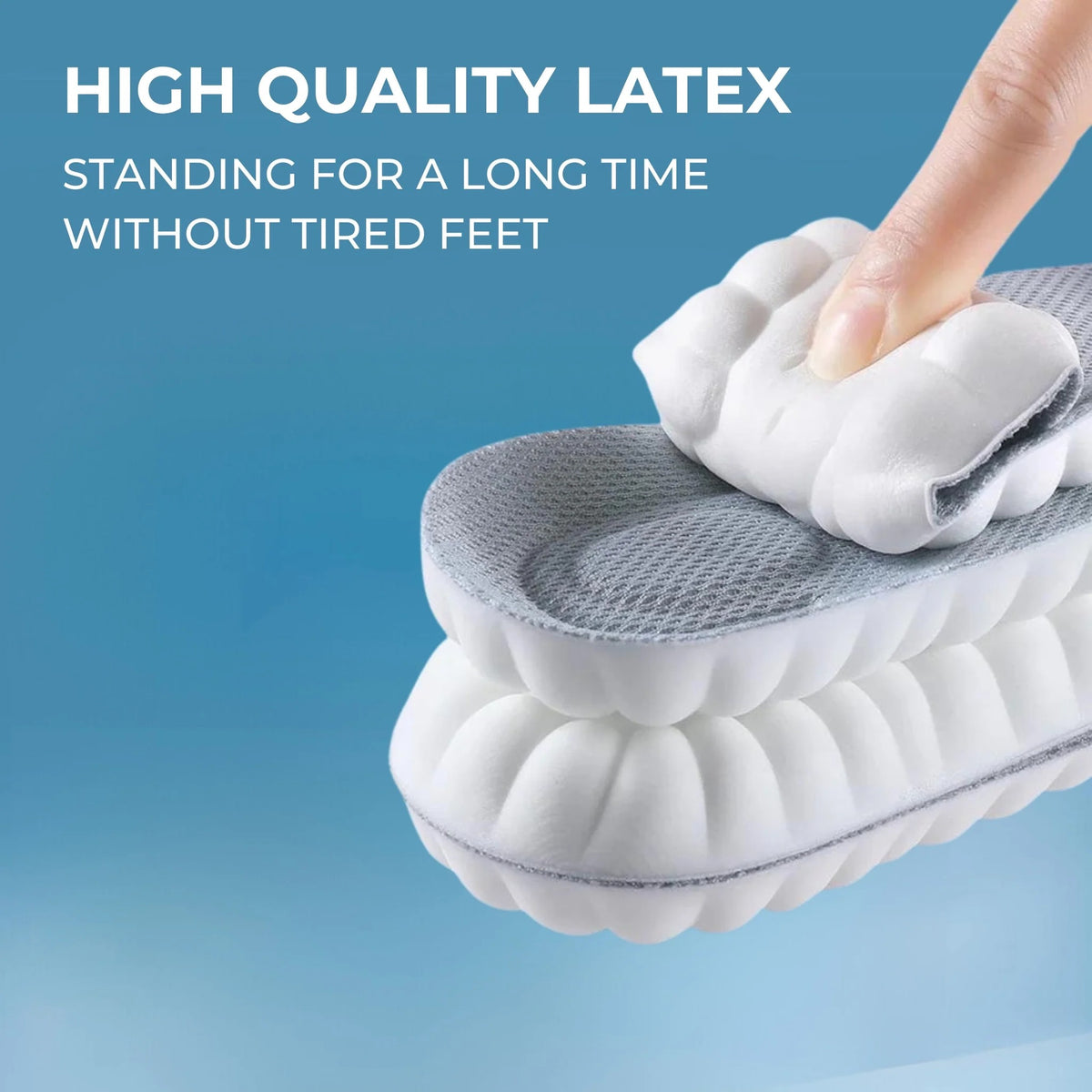 4D Cloud Insoles for Men Women - Anti Fatigue Shock Absorption Pain Relief 2 Pairs