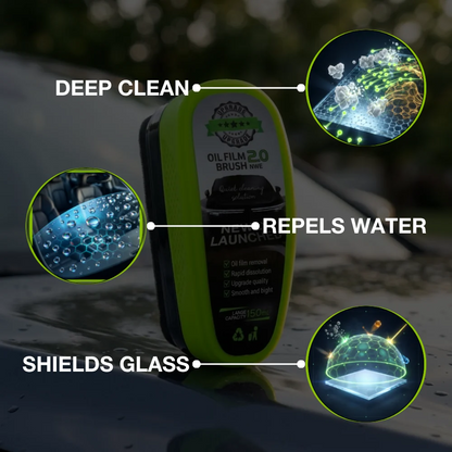 Reusable Windshield Oil Film Remover – Anti-Fog Glass Coating Brush