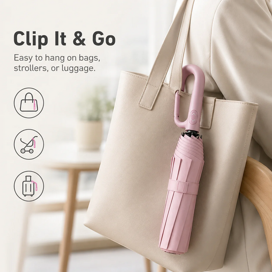 Windproof Rainproof UV Protection Umbrella with Loop Buckle