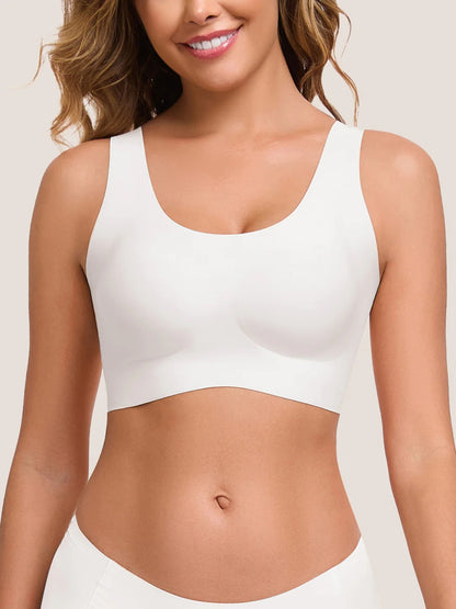 Seamless Pull-On Bralette – Full Coverage, Wide Straps, Smart Stretch Fabric