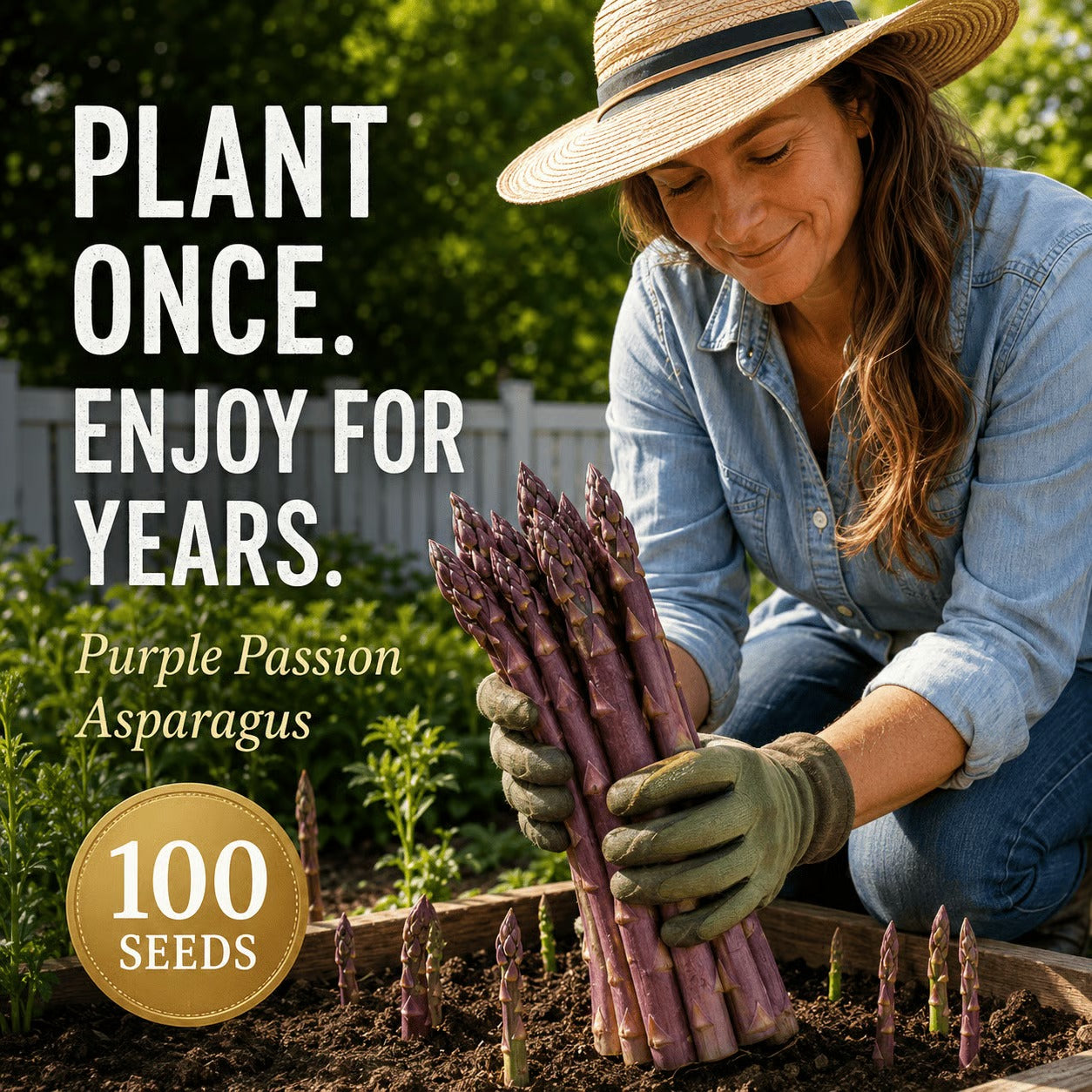 Purple Passion Asparagus Plants – Perennial Garden Favorite, Sweet & Tender Spears