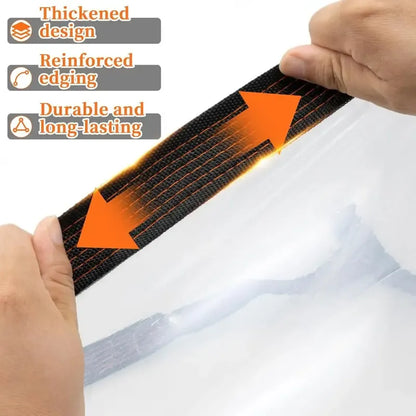 Heavy Duty Clear Waterproof PE Tarp – Transparent Outdoor Cover with Metal Grommets