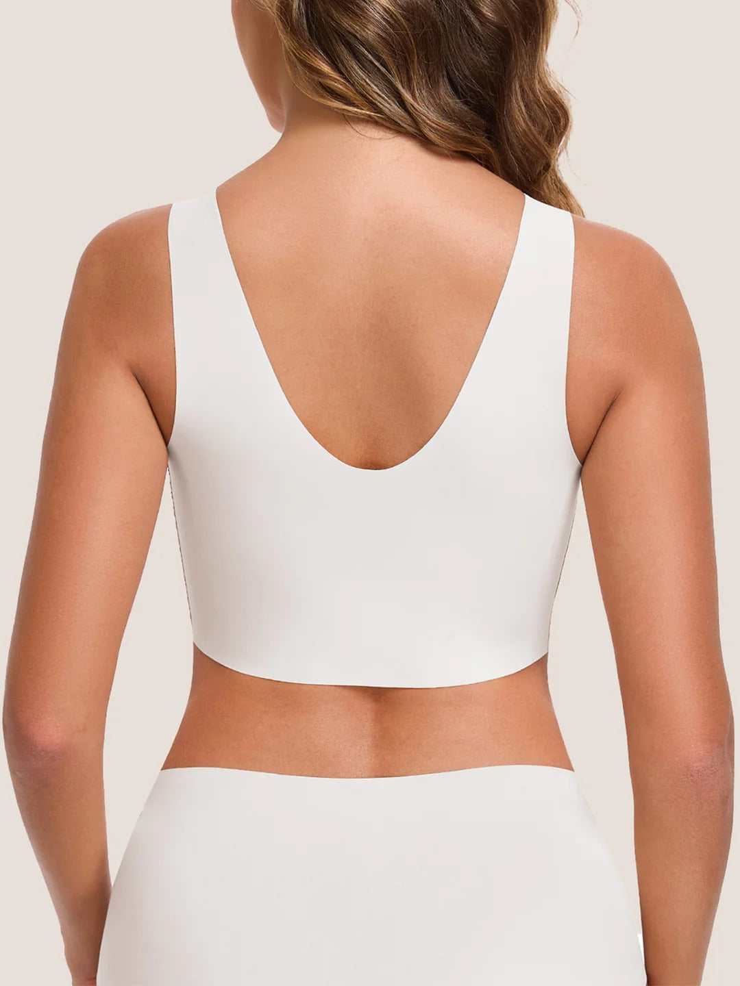 Seamless Pull-On Bralette – Full Coverage, Wide Straps, Smart Stretch Fabric