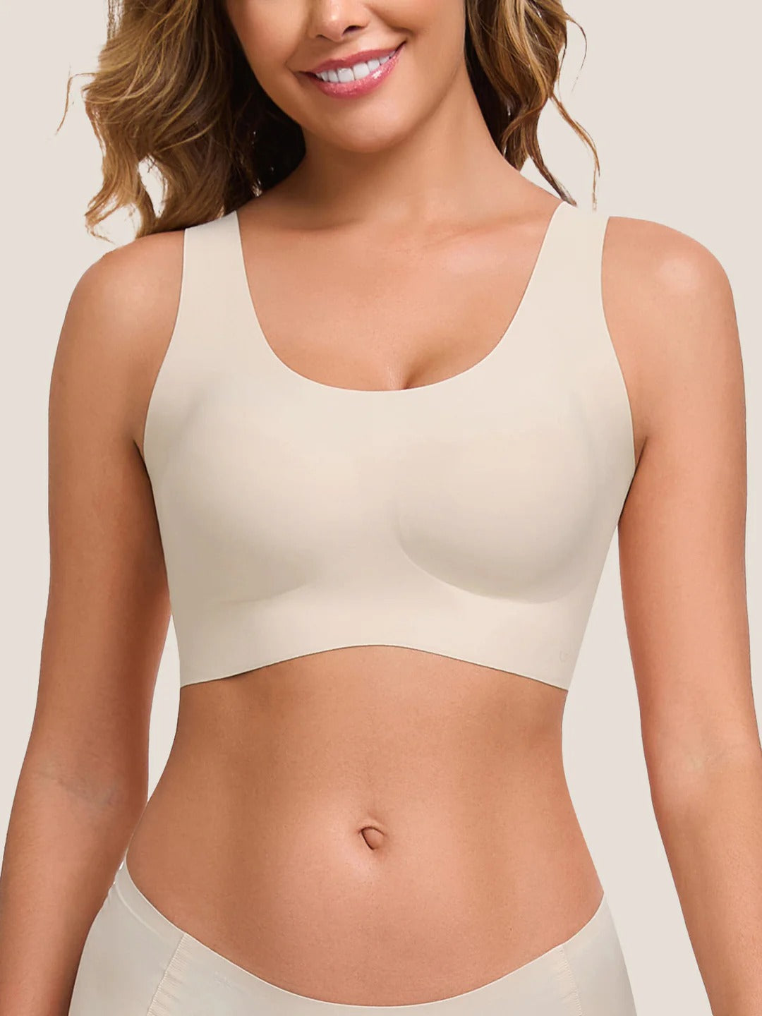 Seamless Pull-On Bralette – Full Coverage, Wide Straps, Smart Stretch Fabric