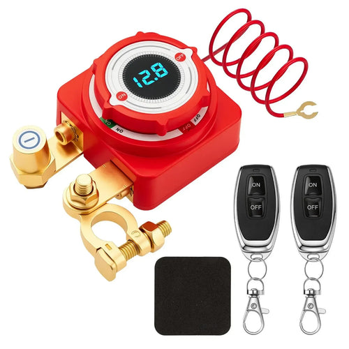 12V 240A Remote Battery Disconnect Switch with LED Voltage Display