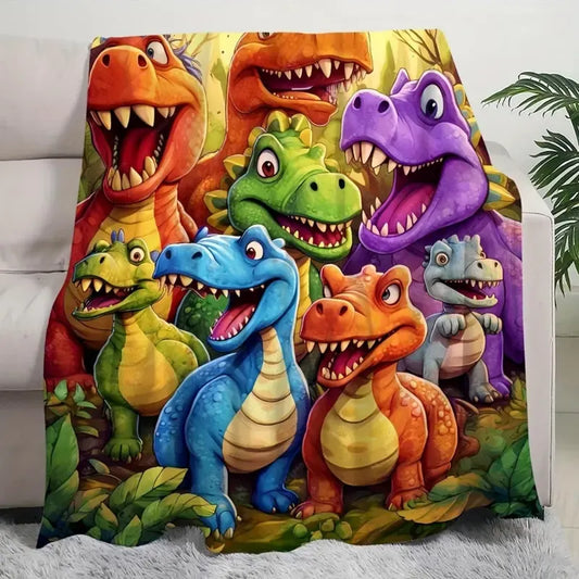 3D Dinosaur Blanket for Kids – Ultra Soft Flannel Throw