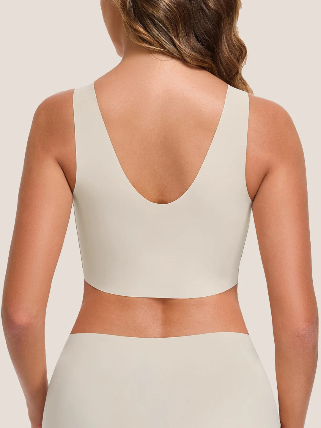 Seamless Pull-On Bralette – Full Coverage, Wide Straps, Smart Stretch Fabric