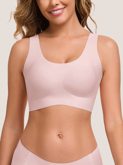 Seamless Pull-On Bralette – Full Coverage, Wide Straps, Smart Stretch Fabric