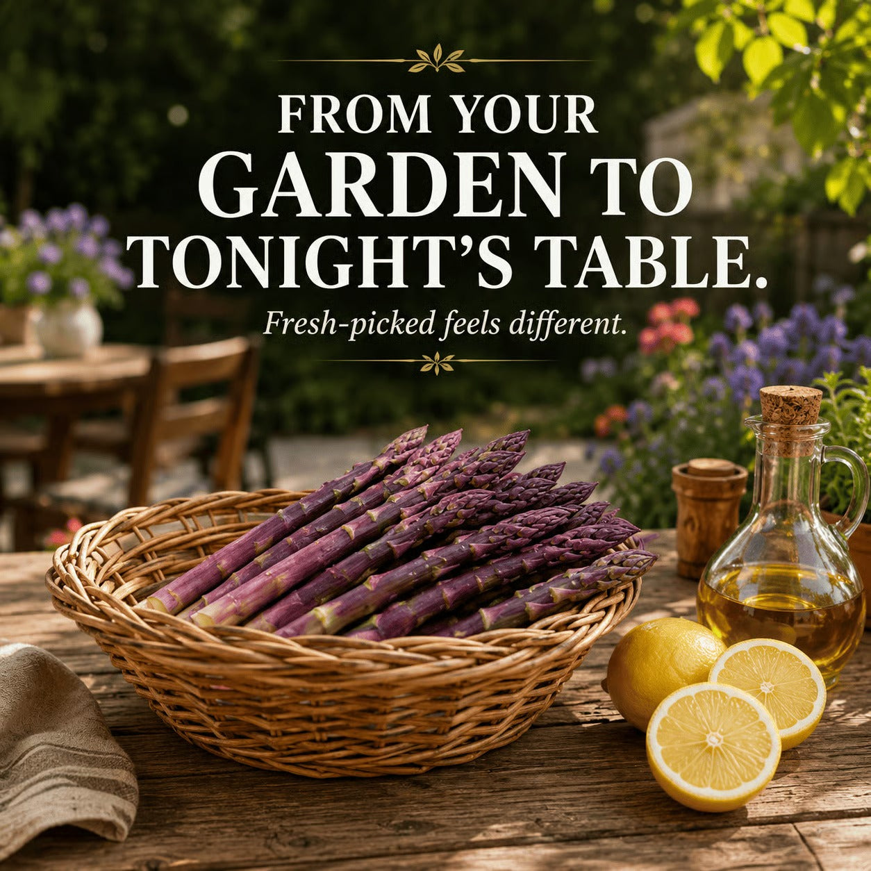Purple Passion Asparagus Plants – Perennial Garden Favorite, Sweet & Tender Spears