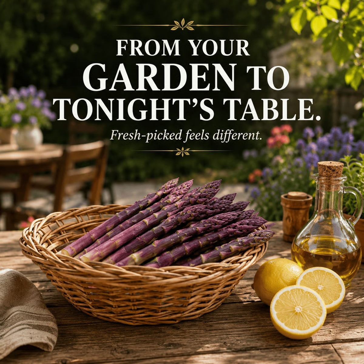 Purple Passion Asparagus Plants – Perennial Garden Favorite, Sweet & Tender Spears