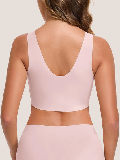 Seamless Pull-On Bralette – Full Coverage, Wide Straps, Smart Stretch Fabric