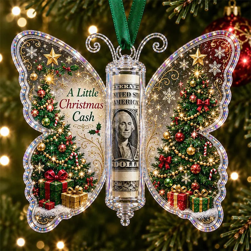 Christmas Cash Gift Ornament – Butterfly Money Holder Set