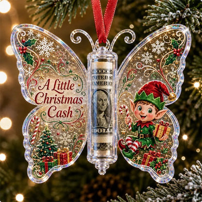 Christmas Cash Gift Ornament – Butterfly Money Holder Set