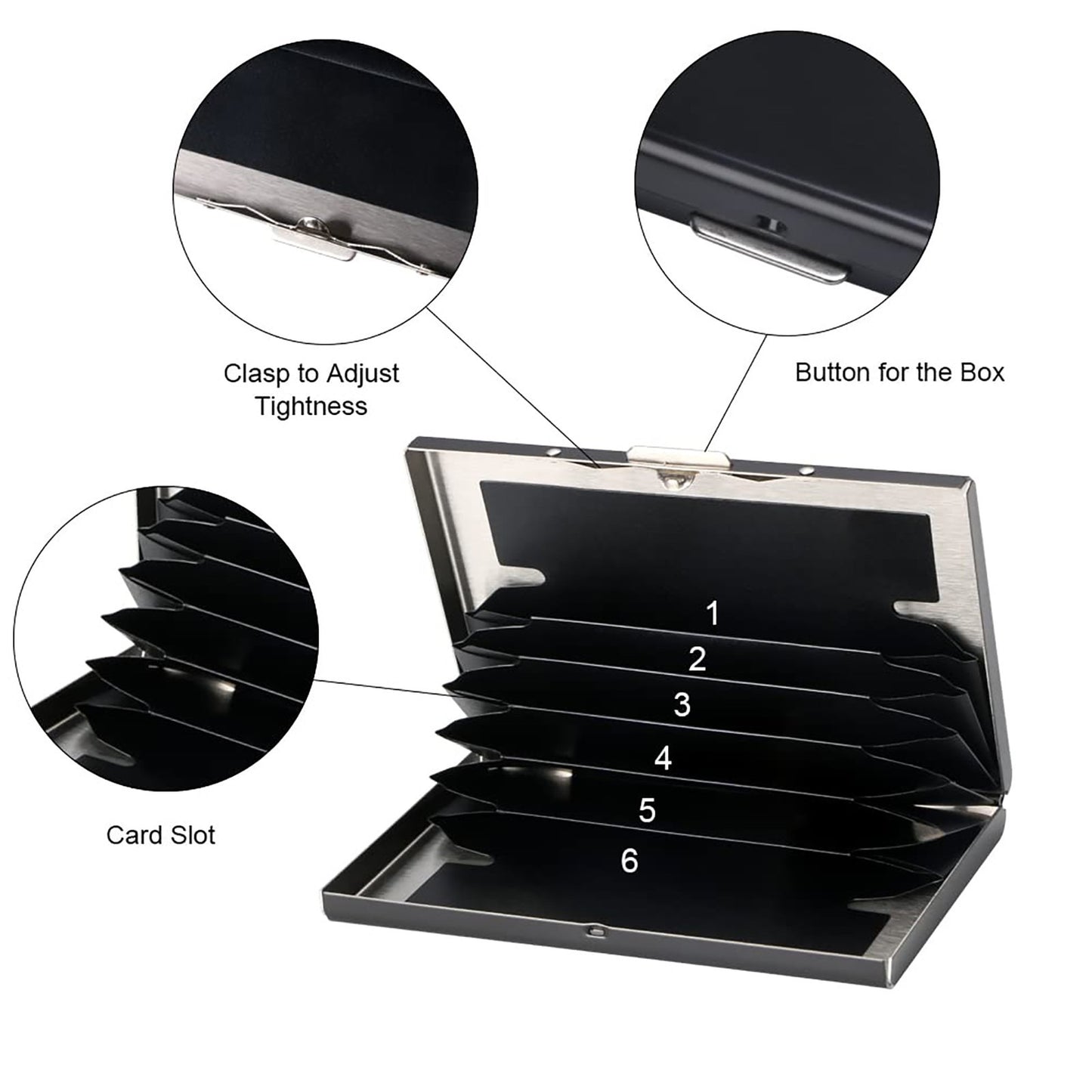 Ultra-Slim Stainless Steel RFID Card Holder – Secure ID & Credit Card Protector