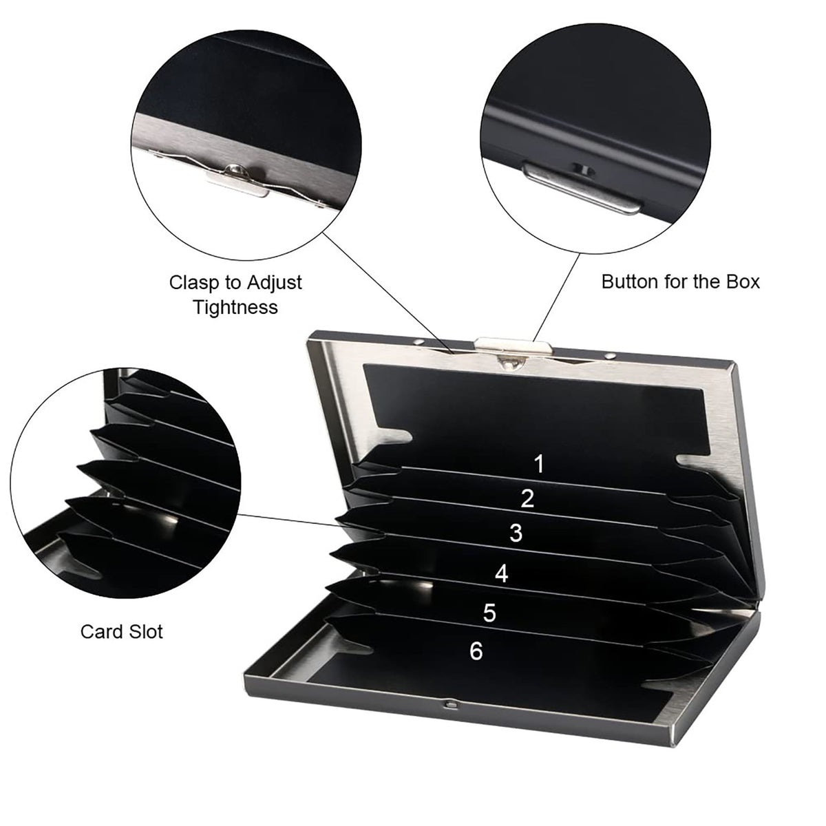 Ultra-Slim Stainless Steel RFID Card Holder – Secure ID & Credit Card Protector