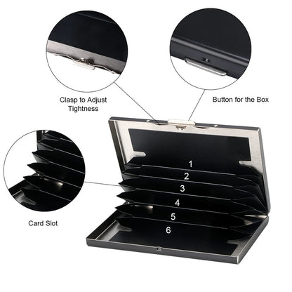 Ultra-Slim Stainless Steel RFID Card Holder – Secure ID & Credit Card Protector