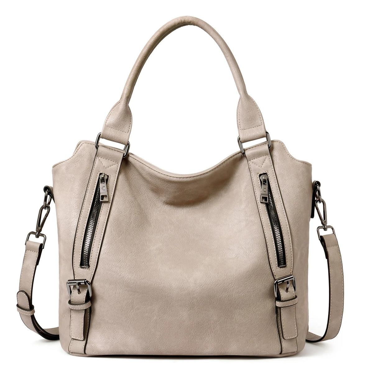 Large Soft Leather Hobo Tote Bag with Adjustable Shoulder Strap for Women
