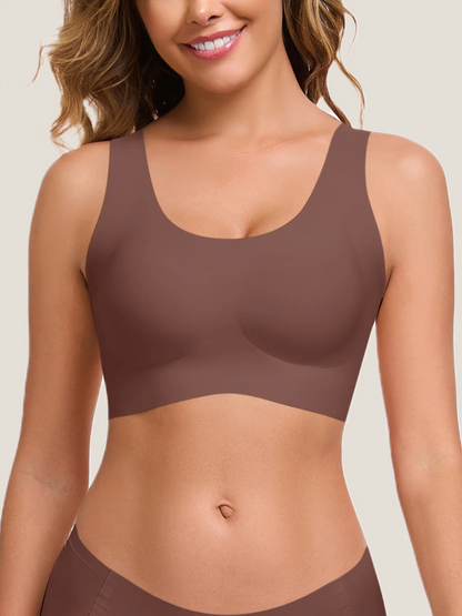 Seamless Pull-On Bralette – Full Coverage, Wide Straps, Smart Stretch Fabric