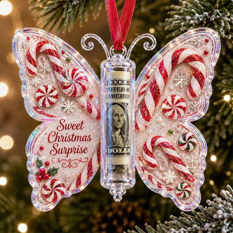 Christmas Cash Gift Ornament – Butterfly Money Holder Set