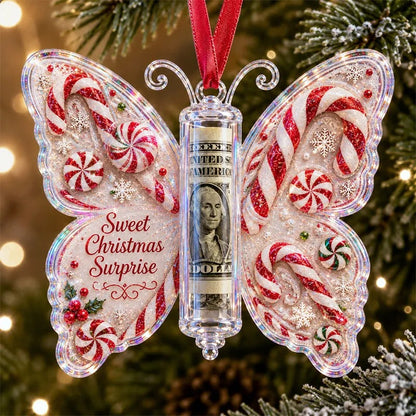 Christmas Cash Gift Ornament – Butterfly Money Holder Set