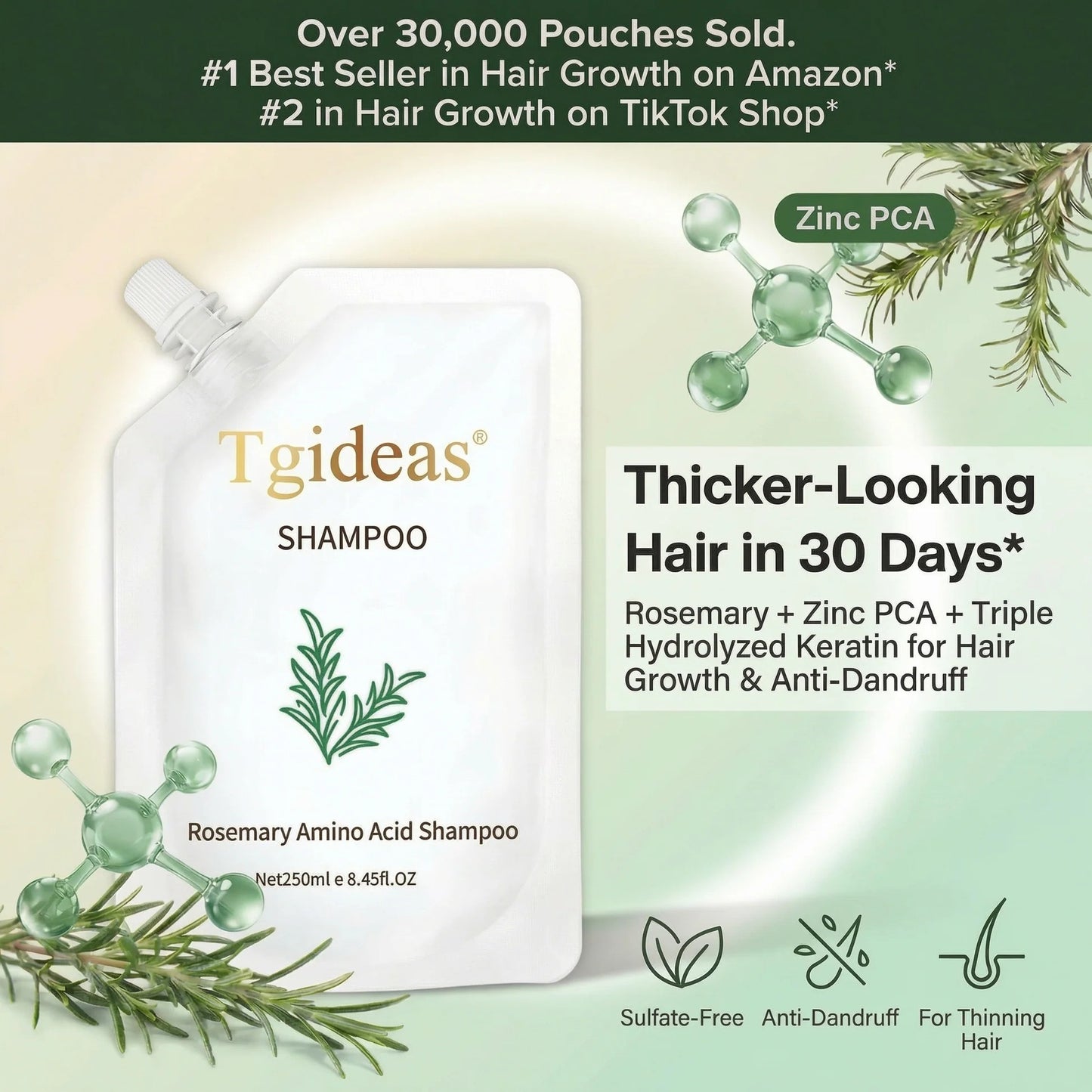 Amino Acid Volumizing Shampoo 2-Pack – Fuller, Thicker-Looking Hair, 8.45 fl oz Each