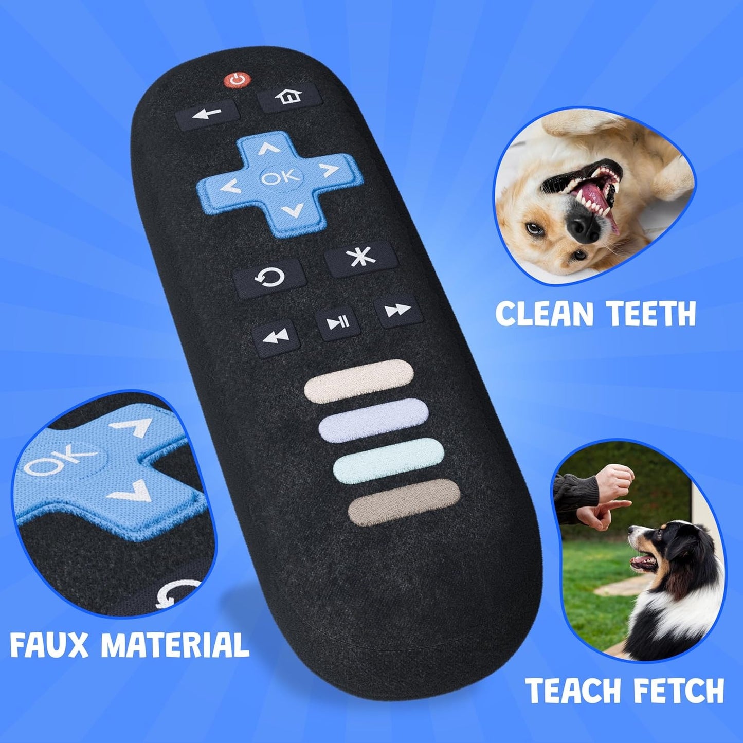 Squeaky TV Remote Plush Dog Toy – Hilarious, Durable, for All Breeds
