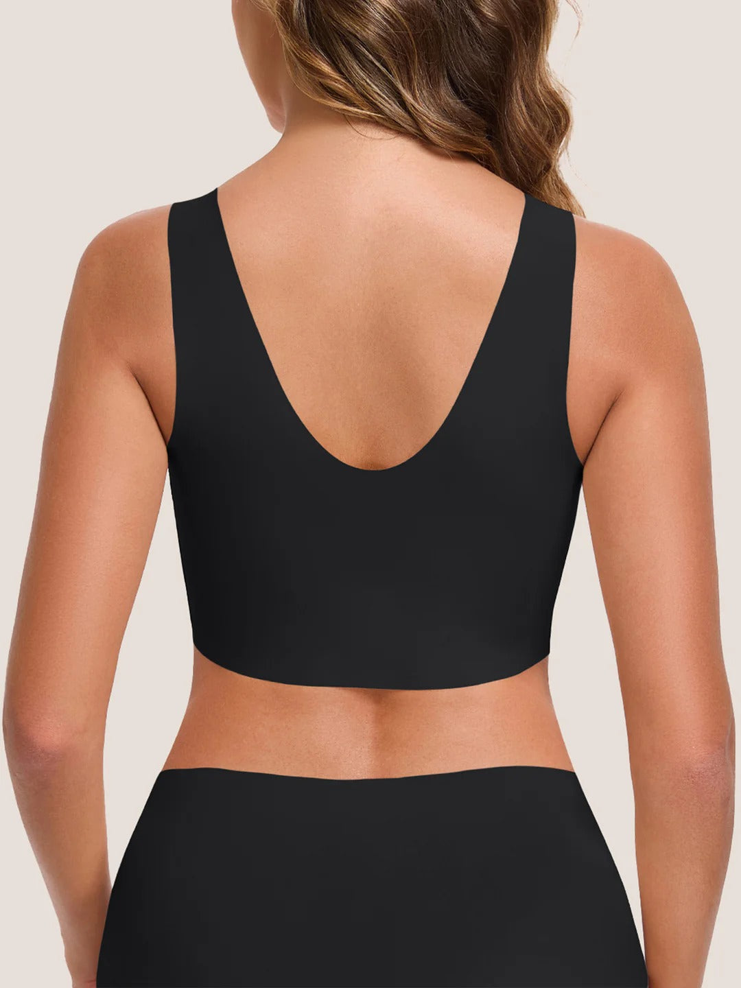 Seamless Pull-On Bralette – Full Coverage, Wide Straps, Smart Stretch Fabric