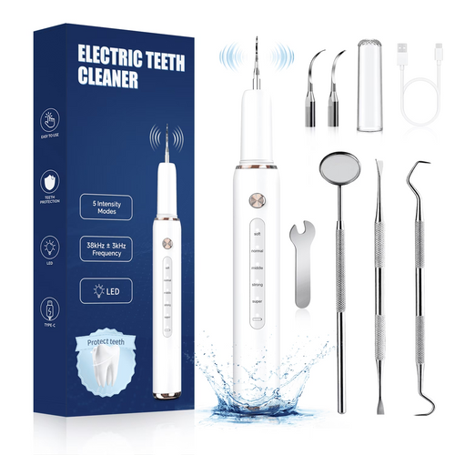 LED Dental Cleaning Kit – 5-Mode Rechargeable Plaque & Tartar Remover
