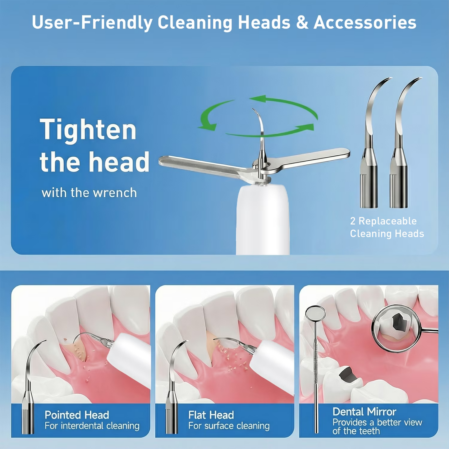 LED Dental Cleaning Kit – 5-Mode Rechargeable Plaque & Tartar Remover