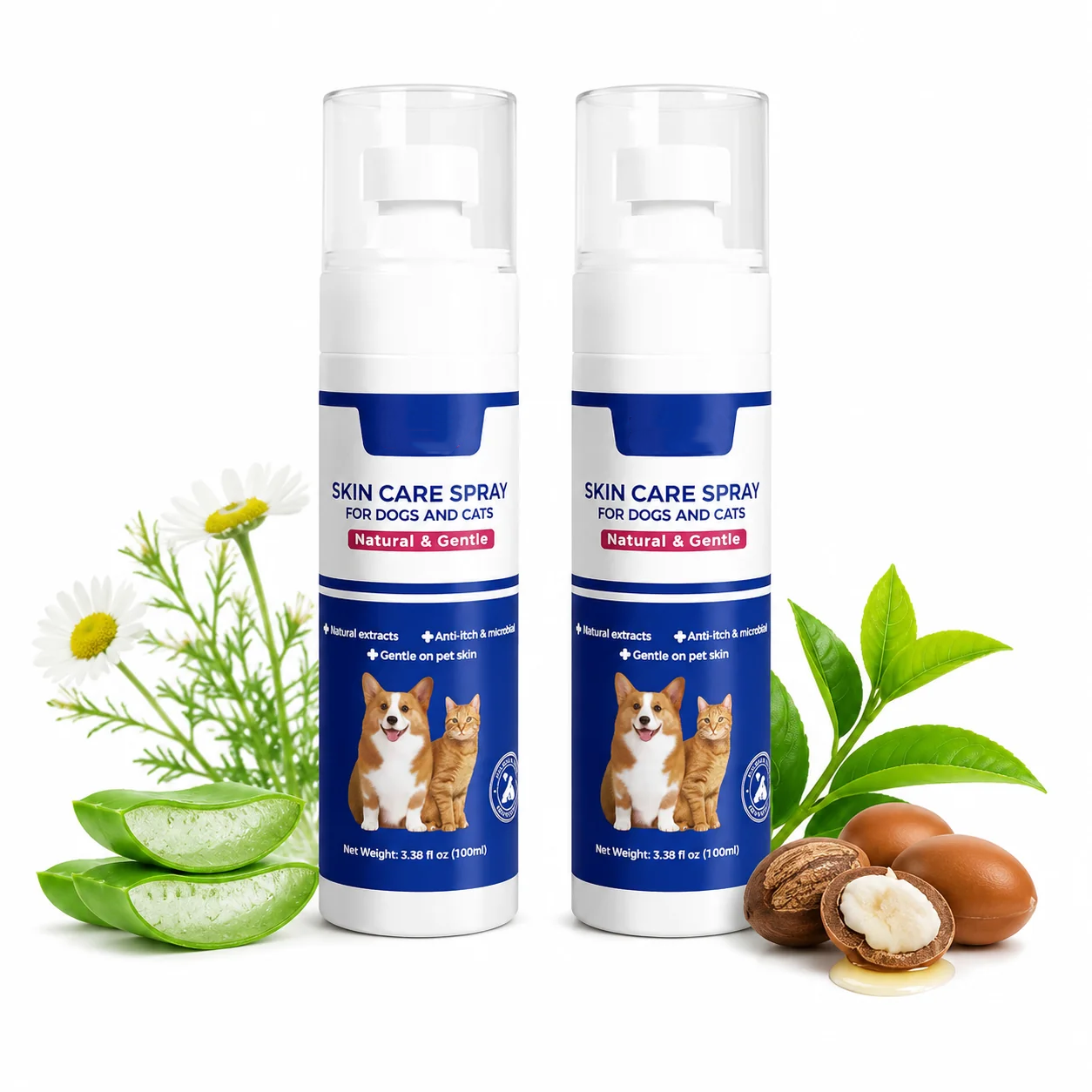 Plant-Based Itch Relief Spray for Dogs & Cats – 100ml Soothing Skin Care