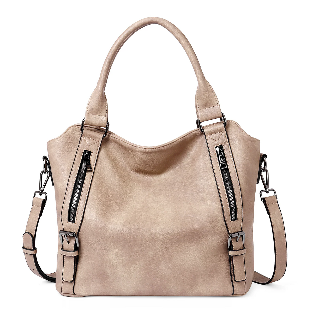 Large Soft Leather Hobo Tote Bag with Adjustable Shoulder Strap for Women