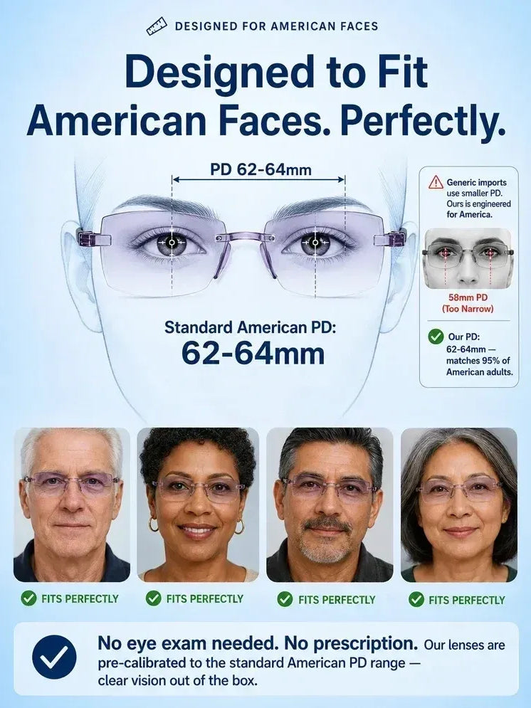 Intelligent Dual Focus Reading Glasses with Blue Light Filtering