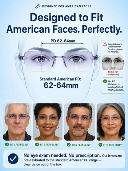 Intelligent Dual Focus Reading Glasses with Blue Light Filtering