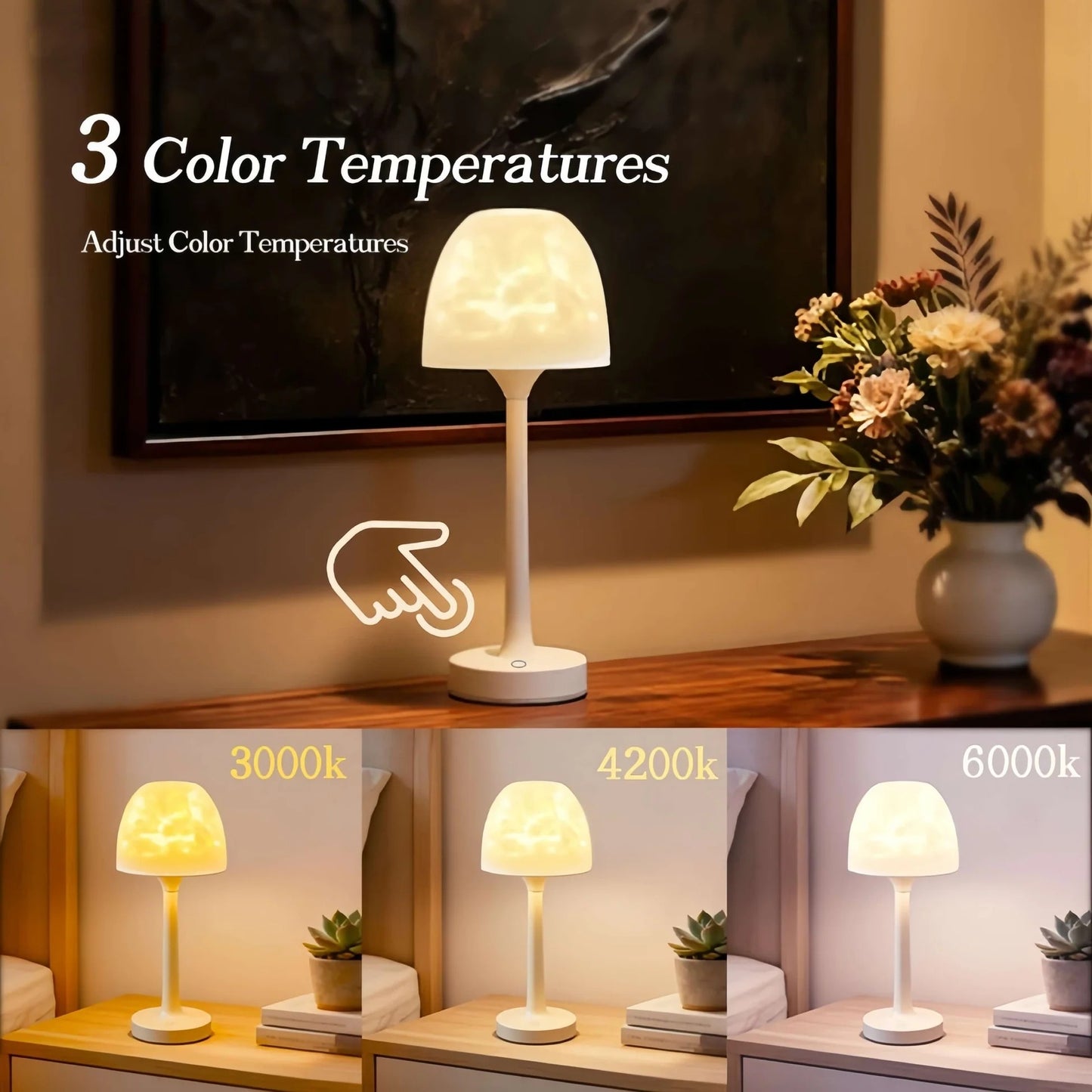 Ocean Wave Water Ripple Lamp – 16 Colors, Remote Control, USB Desk Night Light