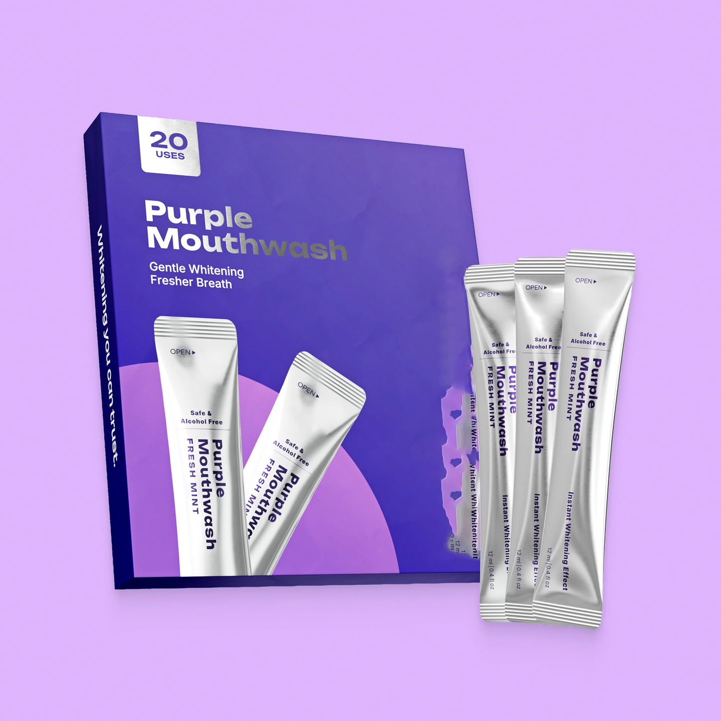 Purple Color-Correcting Rinse: Instant Whitening & Lasting Fresh Breath